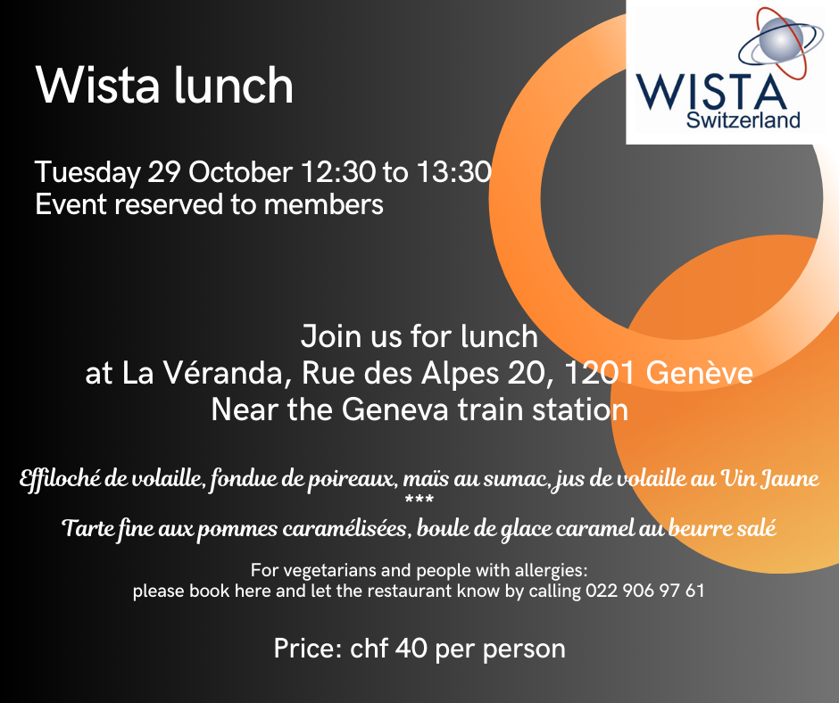 Wista Lunch 29 October 2024