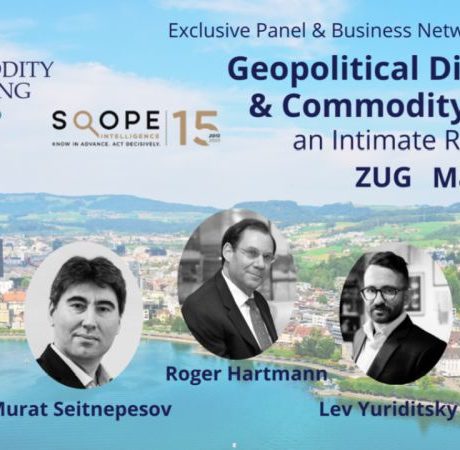Geopolitical Disruption & Commodity Trading: an intimate relationship, Wista Switzerland X Commodity Trading Club, at 6pm on 21st of May, Zug.
